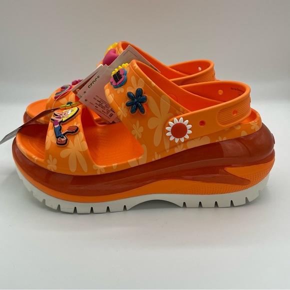 Disney Parks 2024 Lizzie McGuire Crocs Orange Mega Crush Sandals M8/W10 NWT - Picture 8 of 15